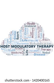 Host Modulatory Therapy word cloud. Wordcloud made with text only.