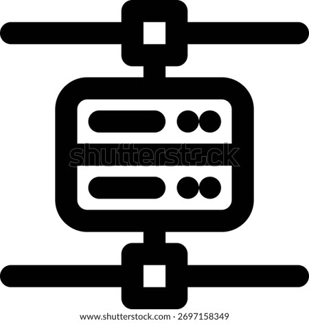 Host, Network, Hosting Outline Icon