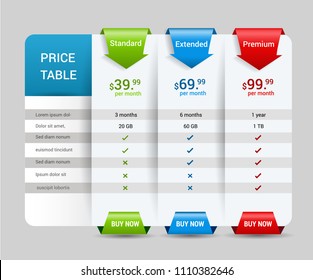 Host pricing for plan website banner. Customer buy package used.Vector illustration
