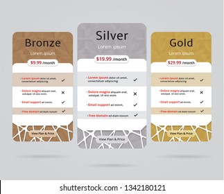 Host pricing for plan website banner. Customer buy package used.Vector illustration