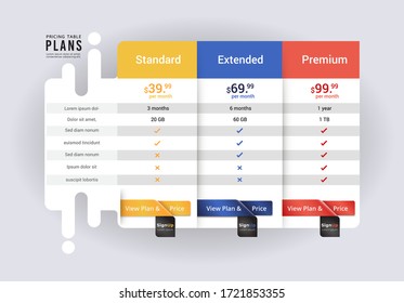 Host pricing for plan website banner. Customer buy package used.Vector illustration