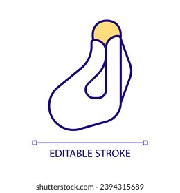 Host RGB color icon. Catholic mass ritual item. Sacramental bread used in Christian worship. Church traditions. Isolated vector illustration. Simple filled line drawing. Editable stroke