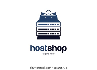 Host Shop Logo Template Design Vector, Emblem, Design Concept, Creative Symbol, Icon