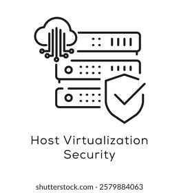 Host Virtualization Security Icon – Secure Virtualized Environments and Cloud Hosting