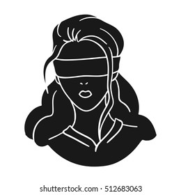 Hostage icon in black style isolated on white background. Crime symbol stock vector illustration.
