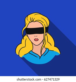 Hostage icon in flat style isolated on white background. Crime symbol stock vector illustration.