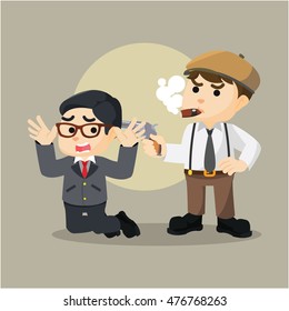 hostage mafia man illustration design