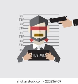Hostage On Mugshot With Gun Point To His Head