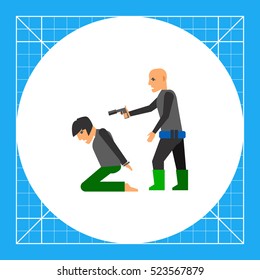 Hostage and Terrorist with Gun Icon