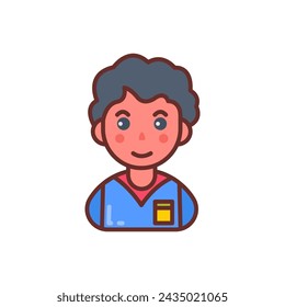 Hostel Boy icon in vector. Logotype
