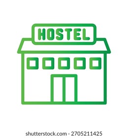 Hostel Cor gradiente ilustração ícone vetorial que pode facilmente modificar ou editar 