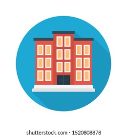 hostel glyph flat vector icon