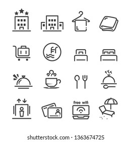 hostel and hotel icon set1