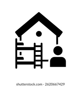 Herberge Symbol Glyphe Vektorgrafik