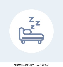 Hostel icon isolated on white in line style
