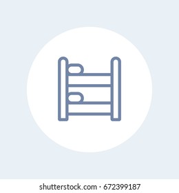 Hostel icon isolated on white