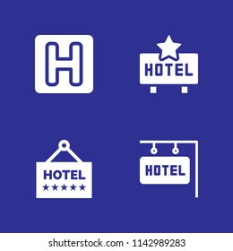 hostel icon set. hotel vector icon for graphic design and web
