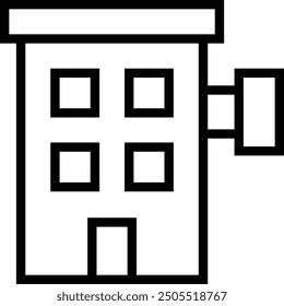 hostel icon. Thin linear style design isolated on white background