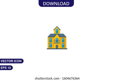 Hostel icon in trendy flat style isolated on white background vector illustration