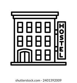 Hostel icon in vector. Illustration
