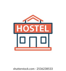 Hostel Icono Estilo de Ilustración vectorial