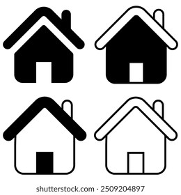 Hostel icon vector set. Home illustration sign collection. House symbol or logo.
