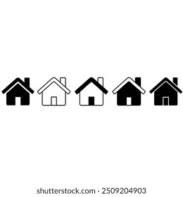 Hostel icon vector set. Home illustration sign collection. House symbol or logo.