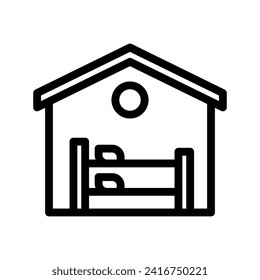 hostel line icon illustration vector graphic. Simple element illustration vector graphic, suitable for app, websites, and presentations isolated on white background