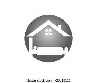 Hostel Lodging Logo Design template