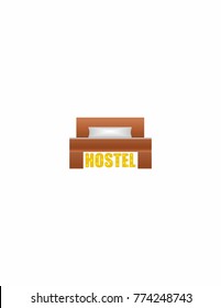 The hostel logo on a white background