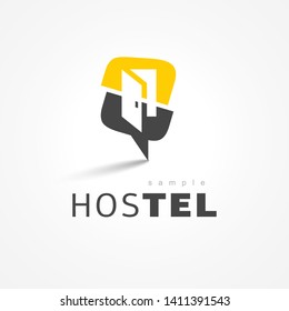 Hostel Logo Vector Template Emblem