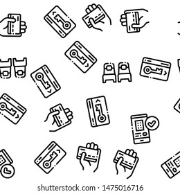 Hostel Seamless Pattern Vector.  Illustration