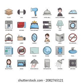 Hostel , Thin Line and Pixel Perfect Icons