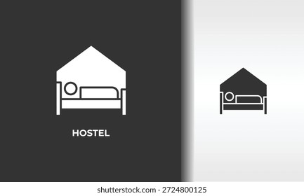Ilustración De Símbolo Aislado De Vector, Icono O Logotipo De Albergue