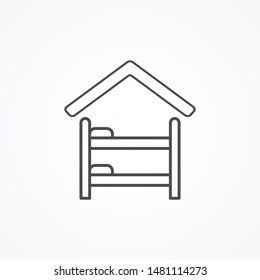 Hostel vector icon sign symbol