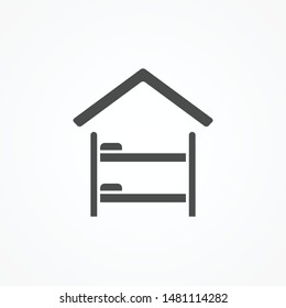 Hostel vector icon sign symbol