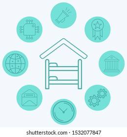 Hostel vector icon sign symbol