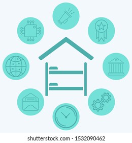 Hostel vector icon sign symbol
