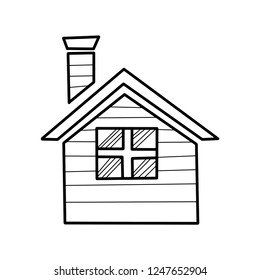 Hostelry icon. Lodging icon hand drawn. Hand drawn icon