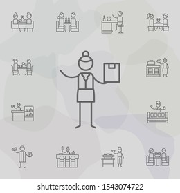 Hostess, menu, restaurant icon. Restaurant icons universal set for web and mobile