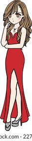 Albergues con vestimenta roja necesitados de ayuda (cuerpo completo)
