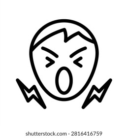 Hostility Icon - Black Outline Icons Style For Conflict resolution and Business Management