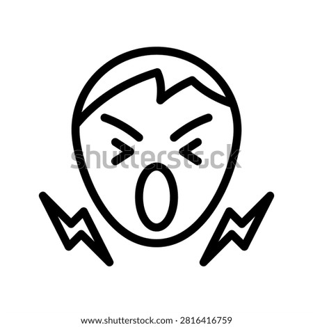 Hostility Icon - Black Outline Icons Style For Conflict resolution and Business Management