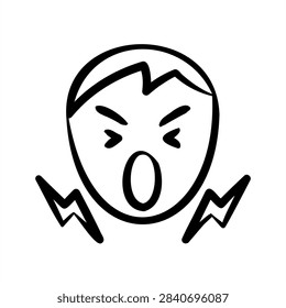 Hostility Icon With Dooldles Handdrawn Style For Conflict resolution and Business Management