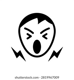 Hostility Icon - Solid Black Glyph Icons For Conflict resolution and Business Management