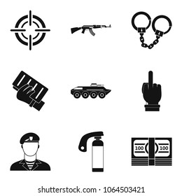 Hostility Icons Set Simple Set 9 Stock Vector (Royalty Free) 1064503421 ...