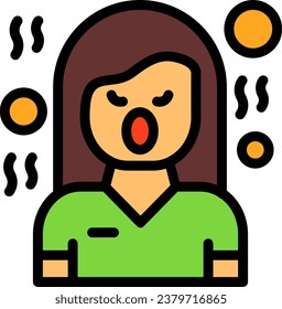 Hostility Vector Line Filled Icon Design
