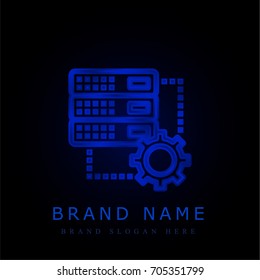 Hosting blue chromium metallic logo