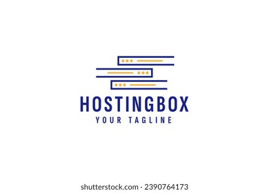 hosting box logo vector icon illustration