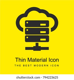 Hosting bright yellow material minimal icon or logo design